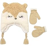 Toddler Winter Hat and Gloves Set for Ages 4-7 or Boys & Girls Winter Hat & Toddler Mittens Ages 2-4