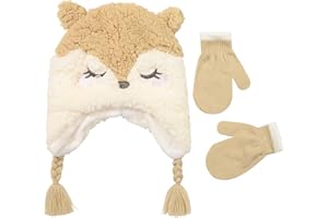 ADDIE & TATE Toddler Winter Hat and Gloves Set for Ages 4-7 or Boys & Girls Winter Hat & Toddler Mittens Ages 2-4