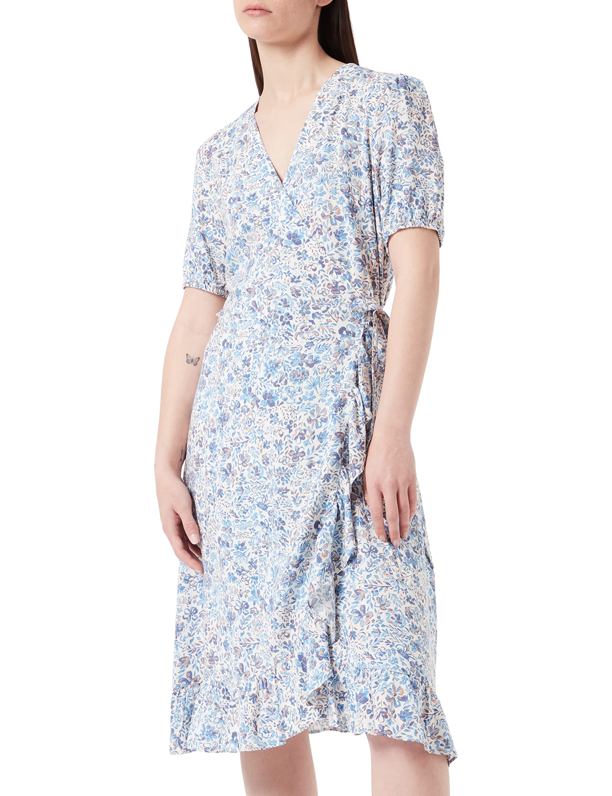 Part Two Women's ClairePW DR Dress Feminine Silhouette Dress, Blue Painted Flower, 36