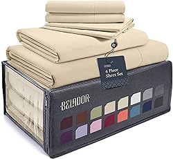 BELADOR Silky Soft Twin Sheet Set - Luxury 4 Piece