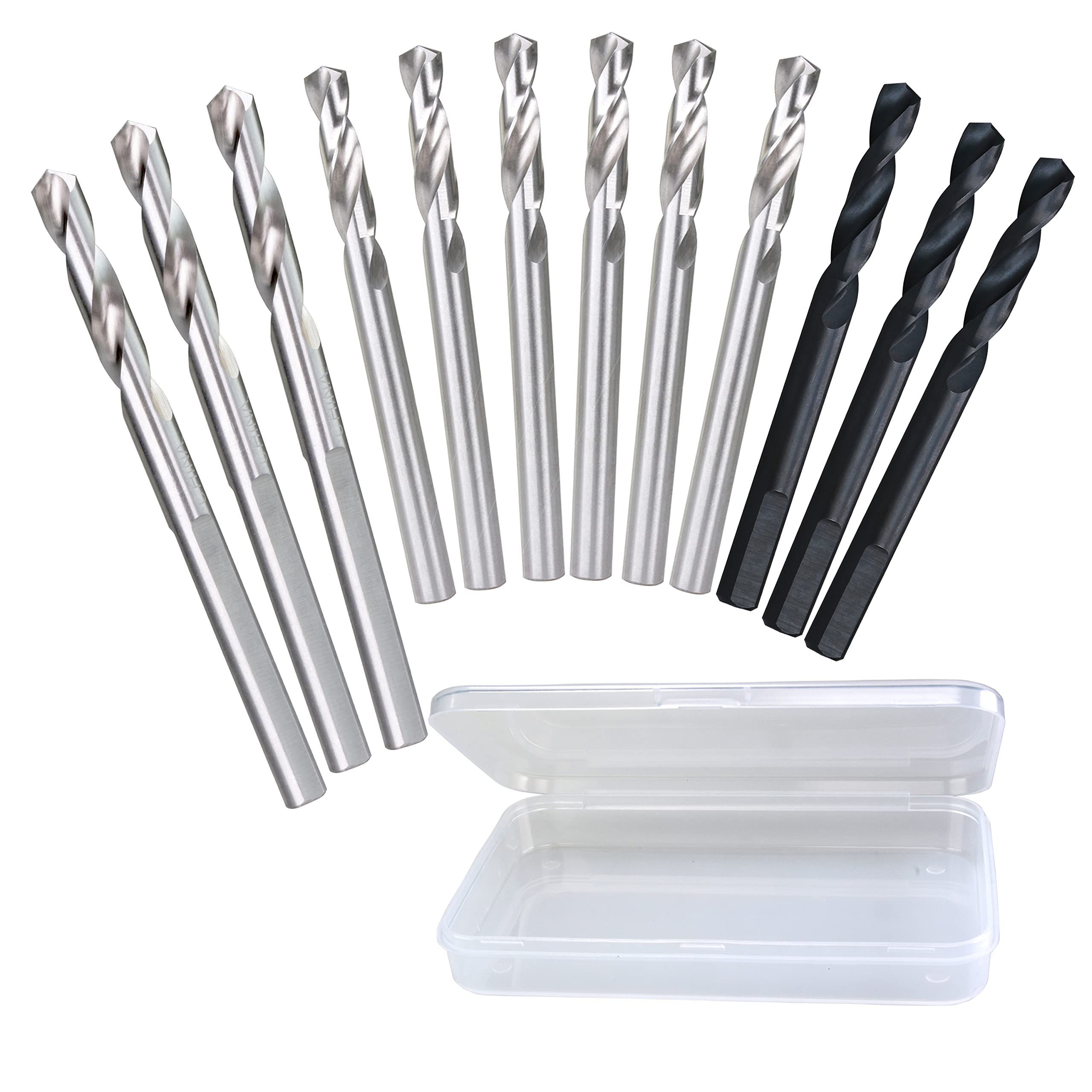 WowSupM 6.35 mm 12pcs Twist Drill High-Speed Steel Bit HSS for Hole Saw Arbor — image 1