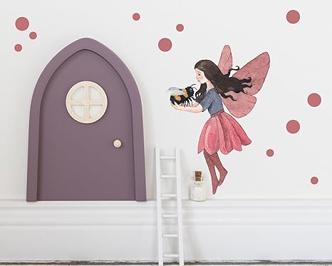 TinyFoxes Wandtattoo Hummelfee für die Feentür im Kinderzimmer