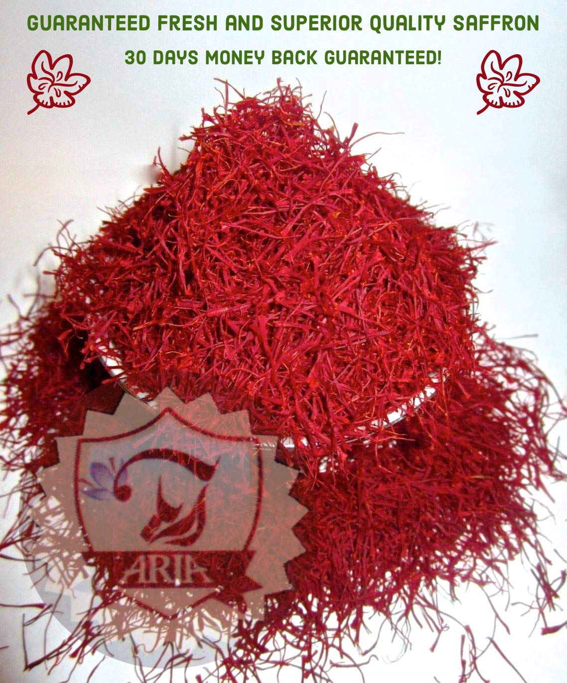 Aria Saffron, Finest Premium All Red Saffron Threads, Grade A+, Highest