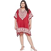 Oussum Short Kaftan Tunic Tops Plus Size Polyester African Dashiki Tassels Dress Summer Beach Wear Resort Wear for Ladies
