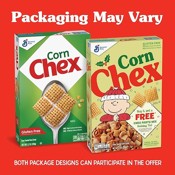 CORN CHEX GLUTEN FREE BREAKFAST CEREAL, HOMEMADE CHEX MIX INGREDIENT, 12 OZ