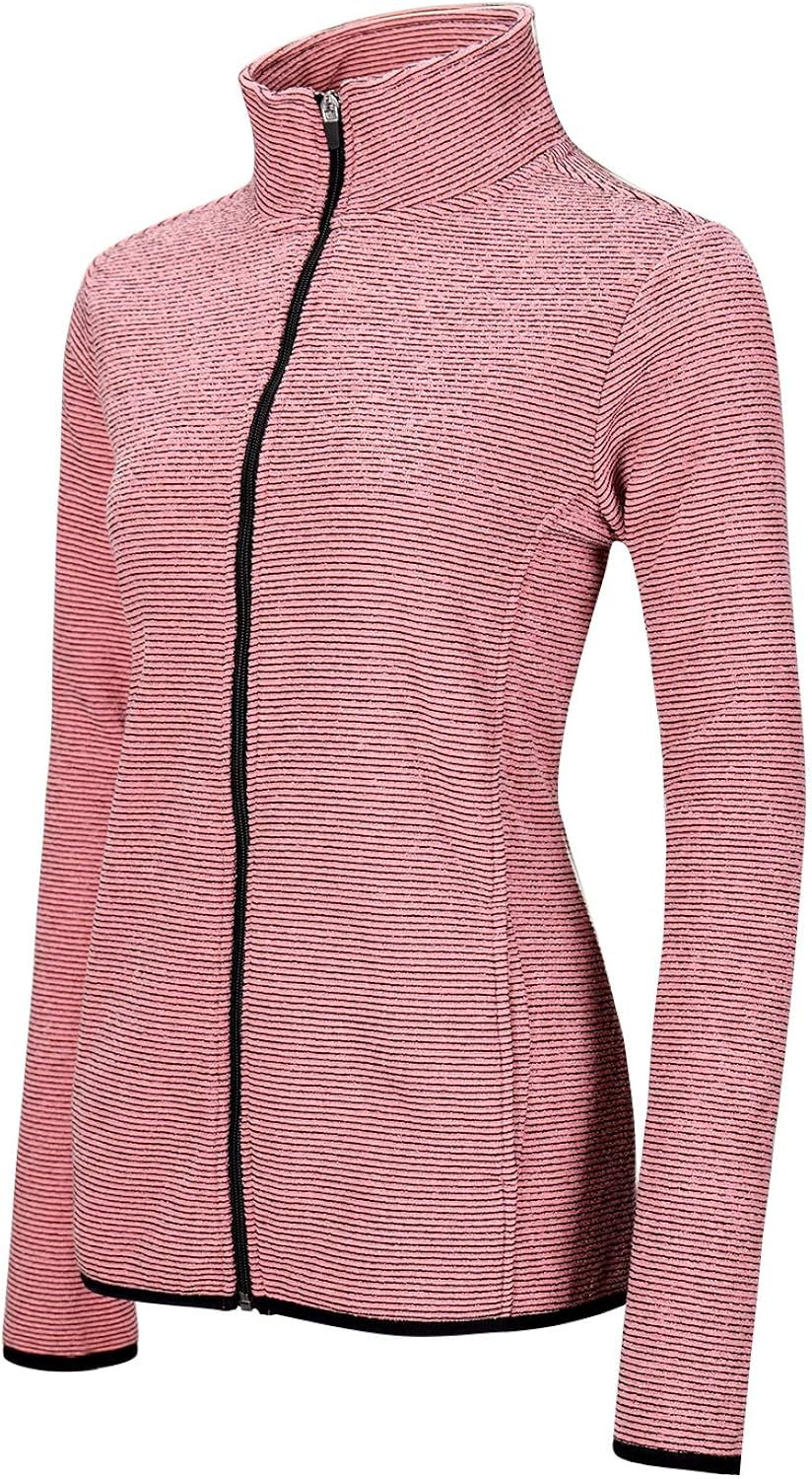 Dolcevida Women's Long Sleeve Sweater Fleece Zip Up Speckled Jacket with Pockets at  Women’s Clothing store