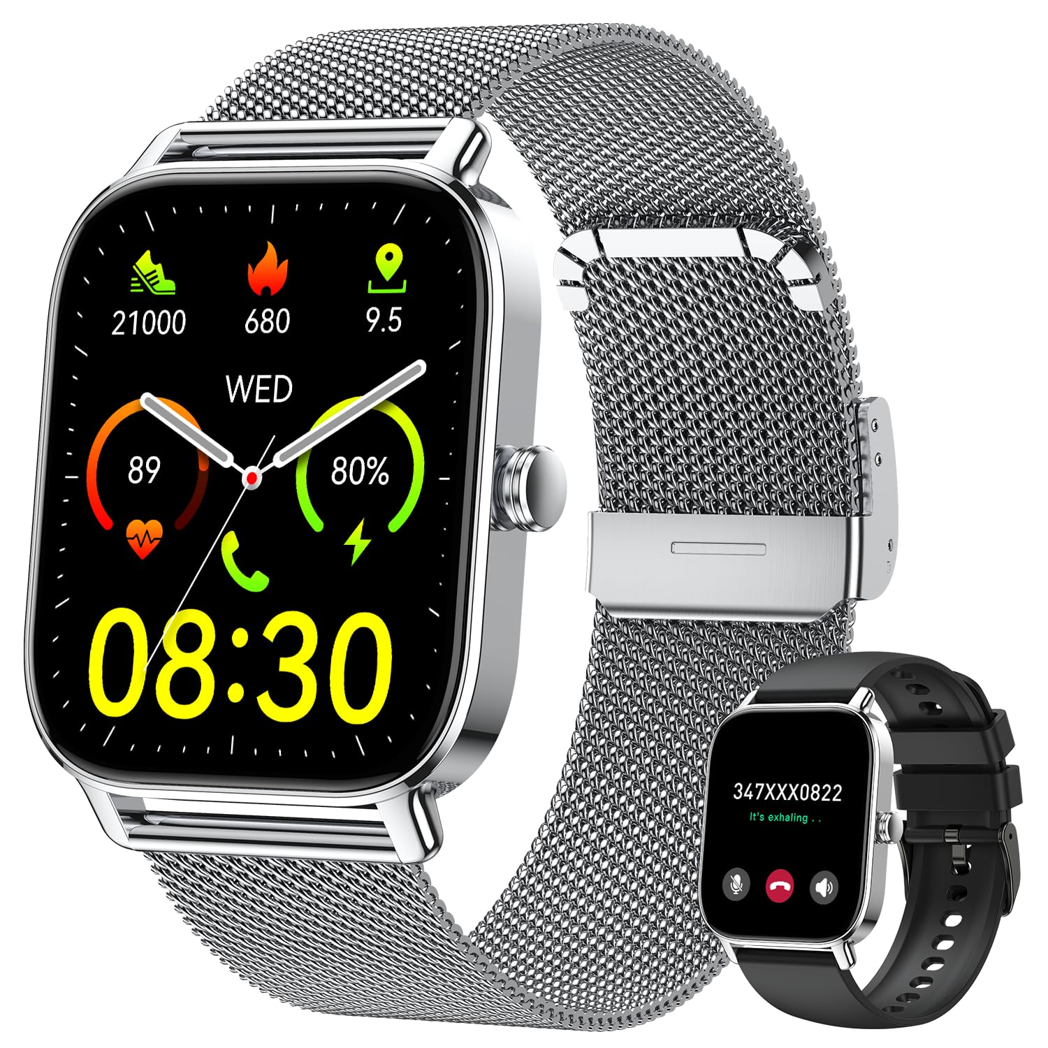 Photo 1 of ** USED** Smart Watch for Men Women Fitness Tracker: Make Answer Call Digital Mens Watches Waterproof Running Pedometer Smartwatch for Android Phone iPhone Samsung Compatible Sleep SpO2 Heart Rate Monitor Step