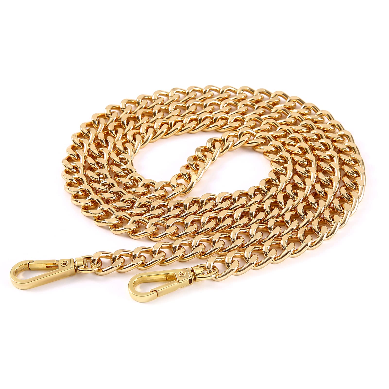 120cm Metal Crossbody Purse Chain Strap Replacement for Bag Handbag (Yellow Gold) — image 1