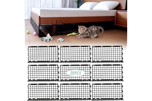 HONKID 20Pcs Under Bed Blocker for Pets, (8" H,14.5" L) Under Couch Blocker, Stop Cats Toys from Getting Under The Beds and Sofa and Furniture, Effective Blocking, Easy Install and Clean