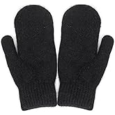 Mealah Winter Warm Mittens for Women - Cold Weather Stretch Thick Lining Knitted Gloves S/M