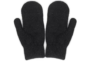 FGSS Winter Warm Mittens for Women Men - Soft Faux Rabbit Fur Mittens Elastic Cuff Fashionable Stretchy Knit Gloves Cold Weather