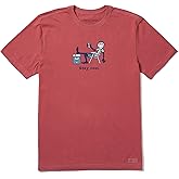 Life is Good Men's Stay Cool Vintage Crusher Tee, Heather Gray