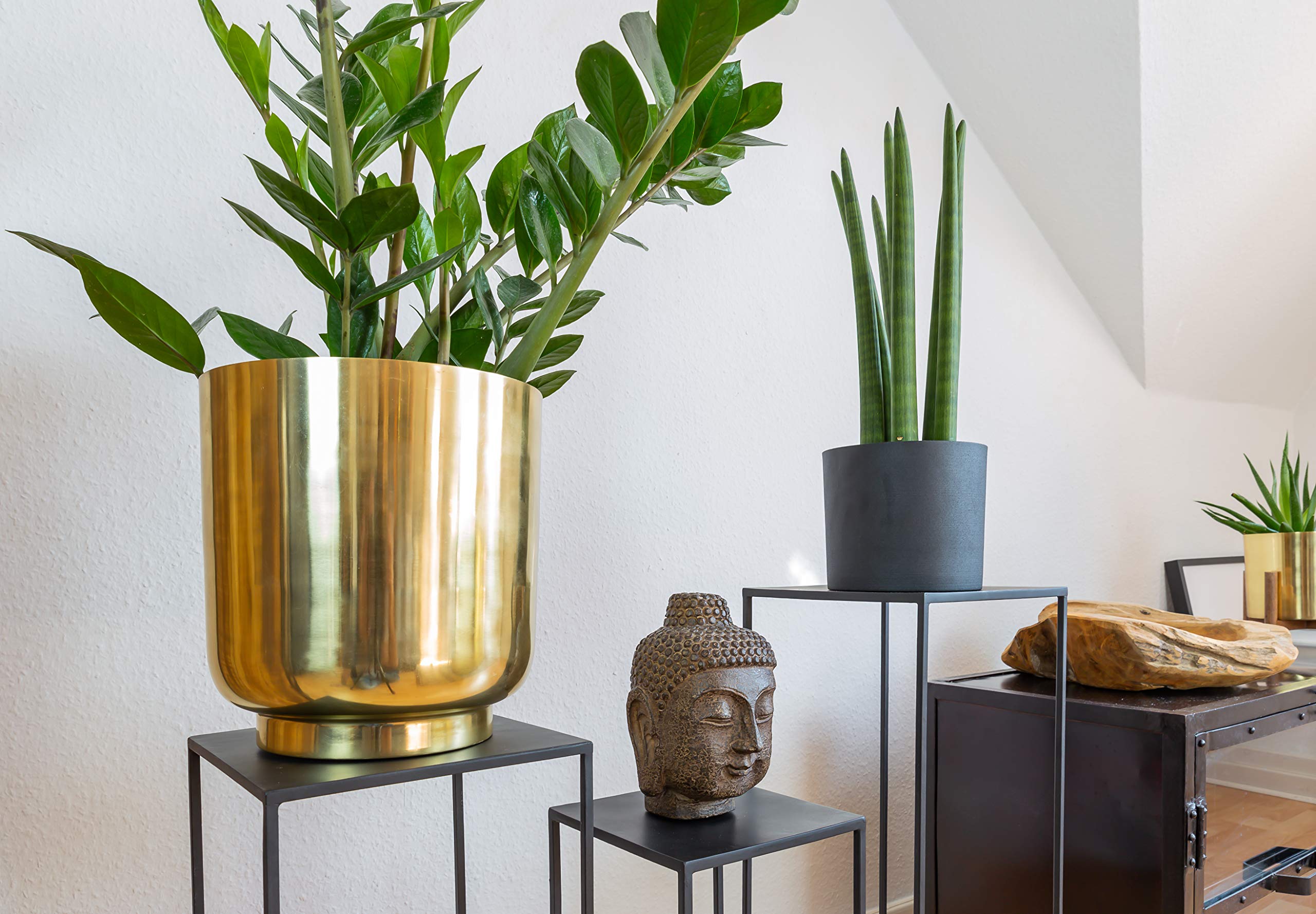 Set Of 3 Metal Mid Century Plant Stand Buy Online In Aruba At Desertcart