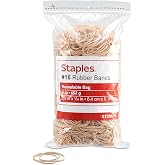 Staples Rubber Bands, Size #16, 1 lb. Bag, Economy Pack | Small bands for paper bundling, mail sorting, and everyday office use.