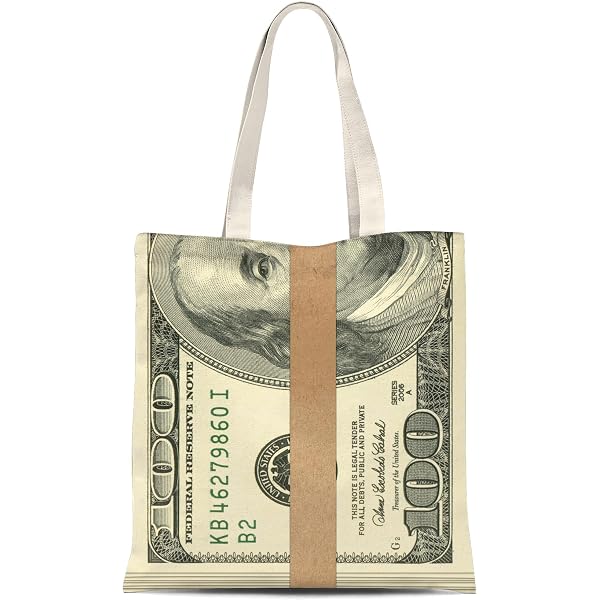 Amazon.com: FM FM42 $100 Bank Note 2PCS Small Canvas Bag with
