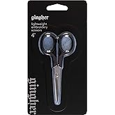 Fiskars Gingher 01-005102 Lightweight Embroidery Scissors, 4-Inch , Black | Razor Sharp Tempered Stainless Steel Blades for Precise Cuts, Ideal for Thread &amp; Needlework Yarn, Left &amp; Right-Handed