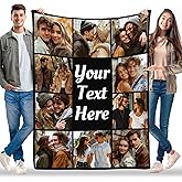 Individz Custom Blanket with Photo Text, Personalized Blanket with Pictures for Adults, Customized Blanket Using My Own Photo