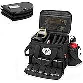 DSLEAF Tactical Gun Range Bag with 3 Pistol Cases, Gun Duffle Range Bag with 12X Magazine Slots and Extra Pockets for Shooting and Hunting