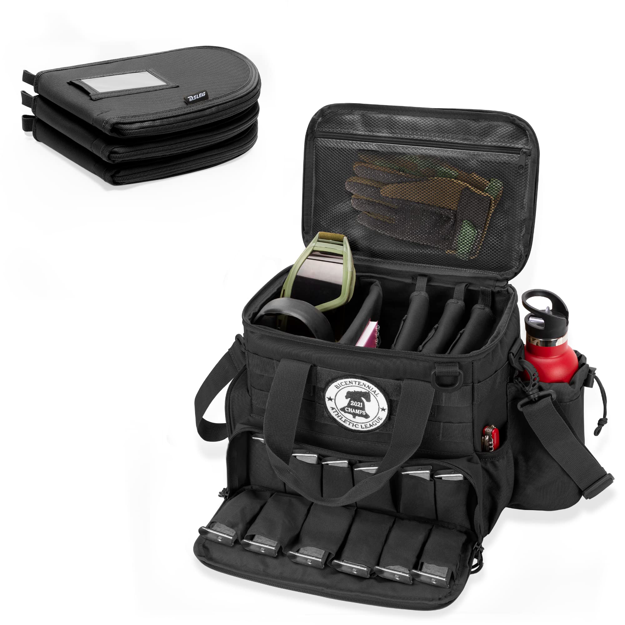 Photo 1 of *MISSING HAND GUN CASE* DSLEAF Tactical Gun Range Bag with 3 Pistol Cases, Gun Duffle Range Bag with 12X Magazine Slots and Extra Pockets for Shooting and Hunting *MISSING HAND GUN CASE*