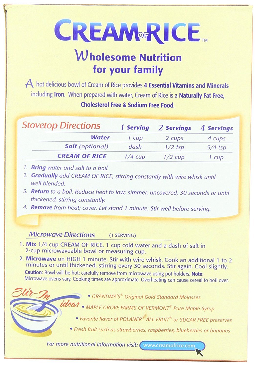 Cream of Rice Gluten Free Hot Cereal, 14 Ounce (Pack of 12) Pricepulse