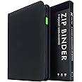 Vault X 9 Pocket Zip Binder, 360 Cards, Exo-Tec Material, 20 Side-Loading Pages (Black)
