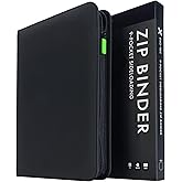 Vault X 9 Pocket Zip Trading Card Binder 360 Cards Exo-Tec (Black) | Holds 360 standard-size TCG cards in 20 side-loading 9-pocket pages. Padded, water-resistant Exo-Tec cover.