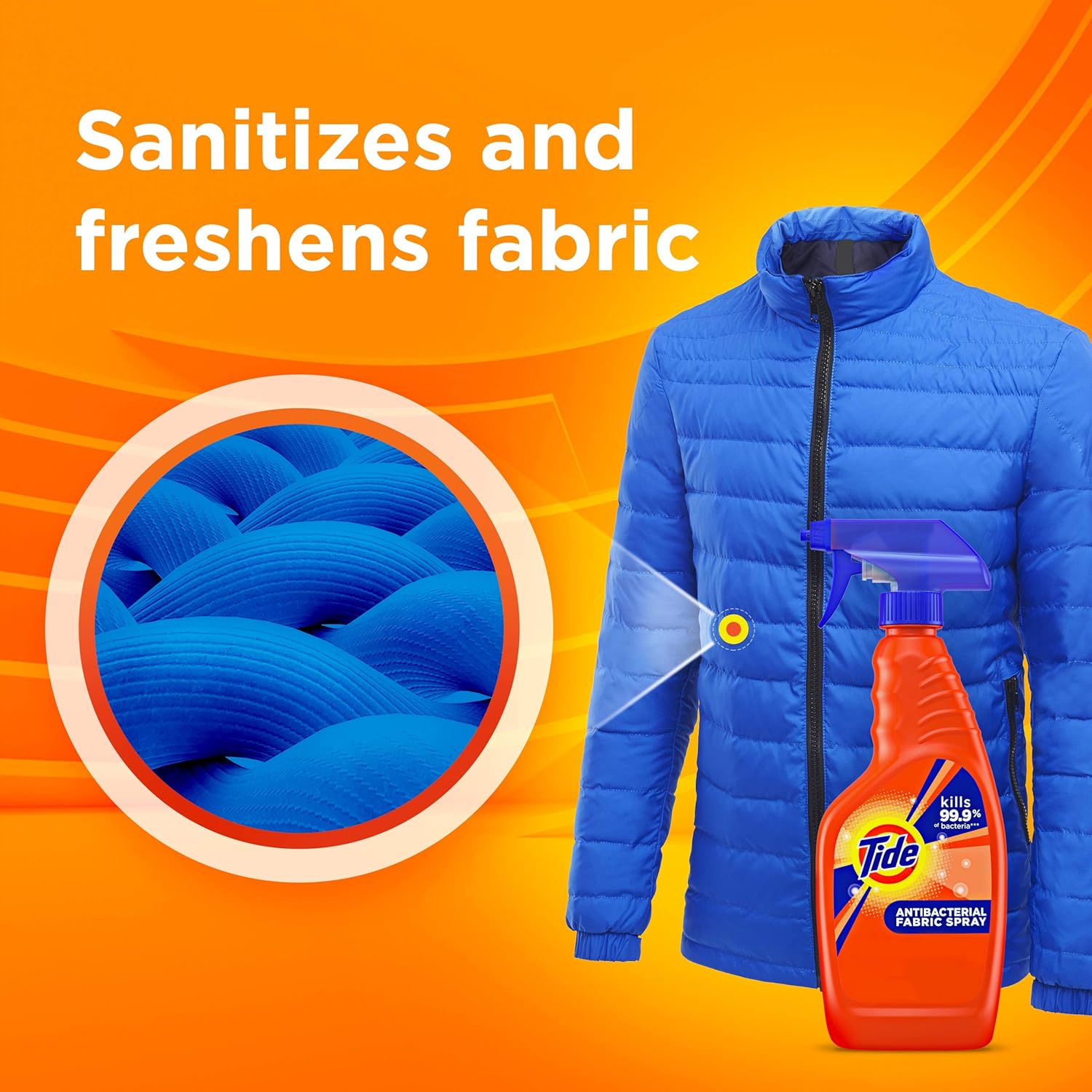 Tide Antibacterial Fabric Spray, 2 Count, 22 Fl Oz Each, 2 Count: Health & Personal Care