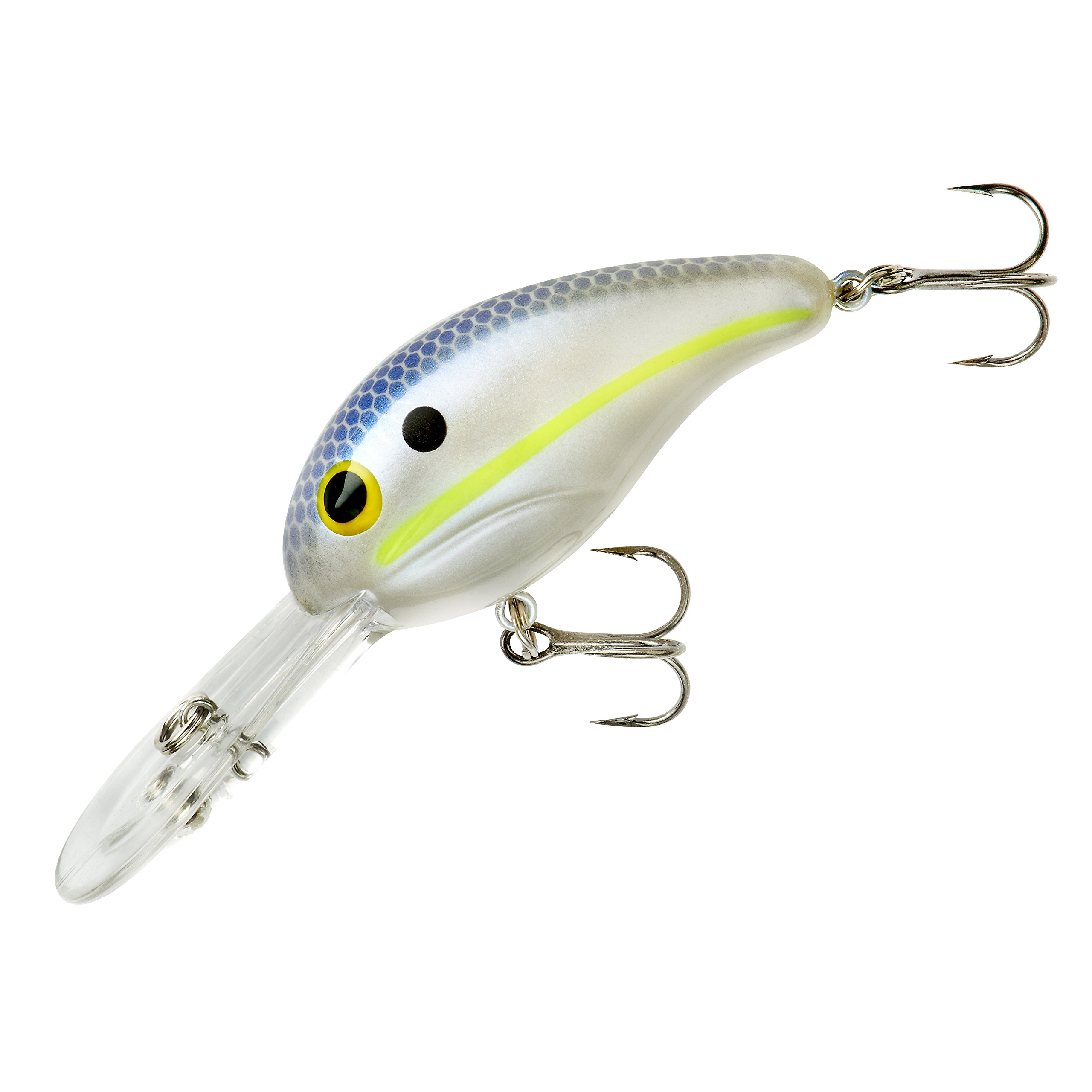 BANDIT LURES Series 300 Crankbait Bass Fishing Lures, Fisghing Accessories, Dives to 12-feet Deep, 2', 1/4 oz, Chartreuse Shad, (BDT3RS10)