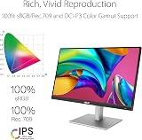 ASUS ProArt PA278CV 27 inch IPS WQHD USB-C Calman Verified Monitor view 2