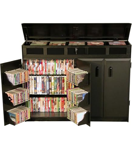 Amazon.com: Leslie Dame Solid Oak Multimedia Storage Cabinet with
