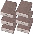 Sunxeke 6 Pack Sanding Sponge,220 Grit Drywall Sanding Blocks,Washable and Reusable Sandpaper Block for Wood Furniture,Wall,Pot,Sheetrock,Metal and Brush Sanding