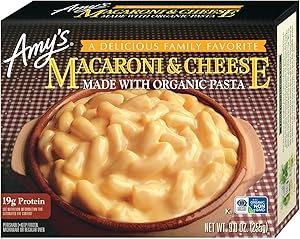 Amy's Frozen Meals, Macaroni and Cheese, Made With Organic Pasta, Microwave Meals, 9 Oz