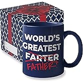 Funny Fathers Day Coffee Mug | Best Farter Ever Coffee Cup - Funny Fathers Day Mugs from Son Daughter Kids | Cool Christmas Presents Fun Birthday Gag Gifts (WGF Blue)