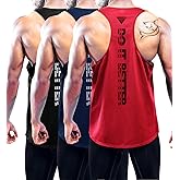 Boyzn Men's 1, 3 or 5 Pack Y-Back Workout Tank Tops, Athletic Muscle Gym Tank Tops, Fitness Bodybuilding Sleeveless T-Shirts