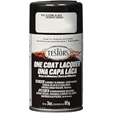 Testors Blazing Black Aerosol Lacquer Paint | Fast Drying, Smooth Spray Pattern, Durable Coating, Custom Projects, 3 Oz