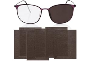 LUAATT Translucent Brown Eye Patch for Glasses,6 Pack Reusable Vision Patching,Perfect for Lazy Eye, Amblyopia, Strabismus and Post-Surgery Recovery