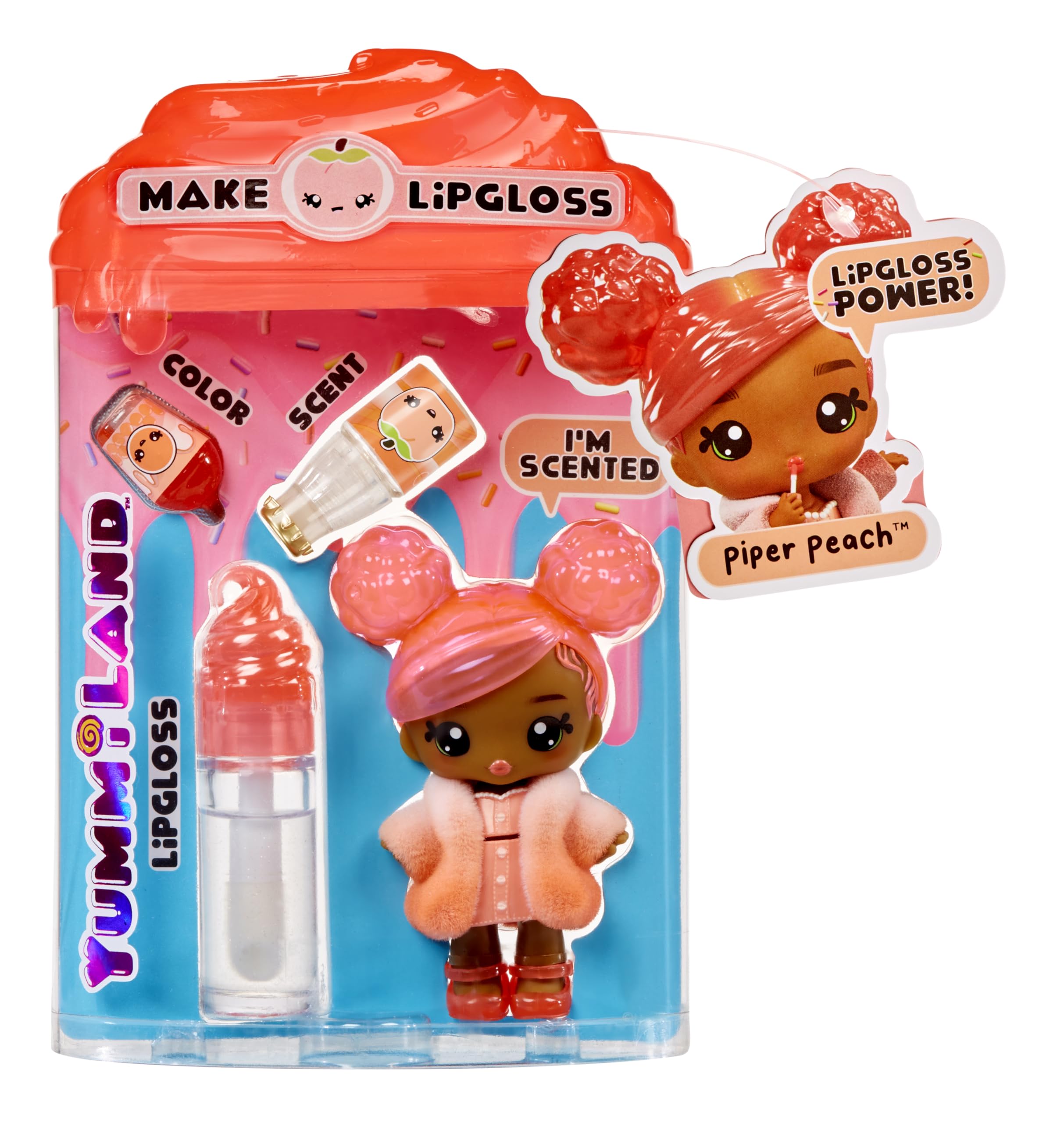 Yummiland Lipgloss Doll- Piper Peach, Ages 4+