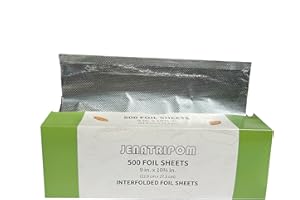 Jenatripom Aluminum Foil Sheets, 500 Sheets, 9 x 10.75 inch/Sheet, Precut Aluminum Foil Wraps, Pop-Up Interfolded Foil Sheets