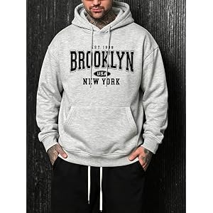 Hoodies for Men Japanese Crane Wave Graphic Pullover Hoodie Sweatshirts for Men Long Sleeve Casual Streetwear