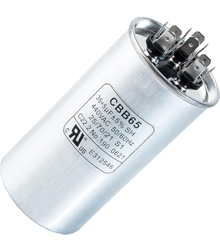 35/5 MFD 440 Volt Dual Round Run Capacitor Replacement for