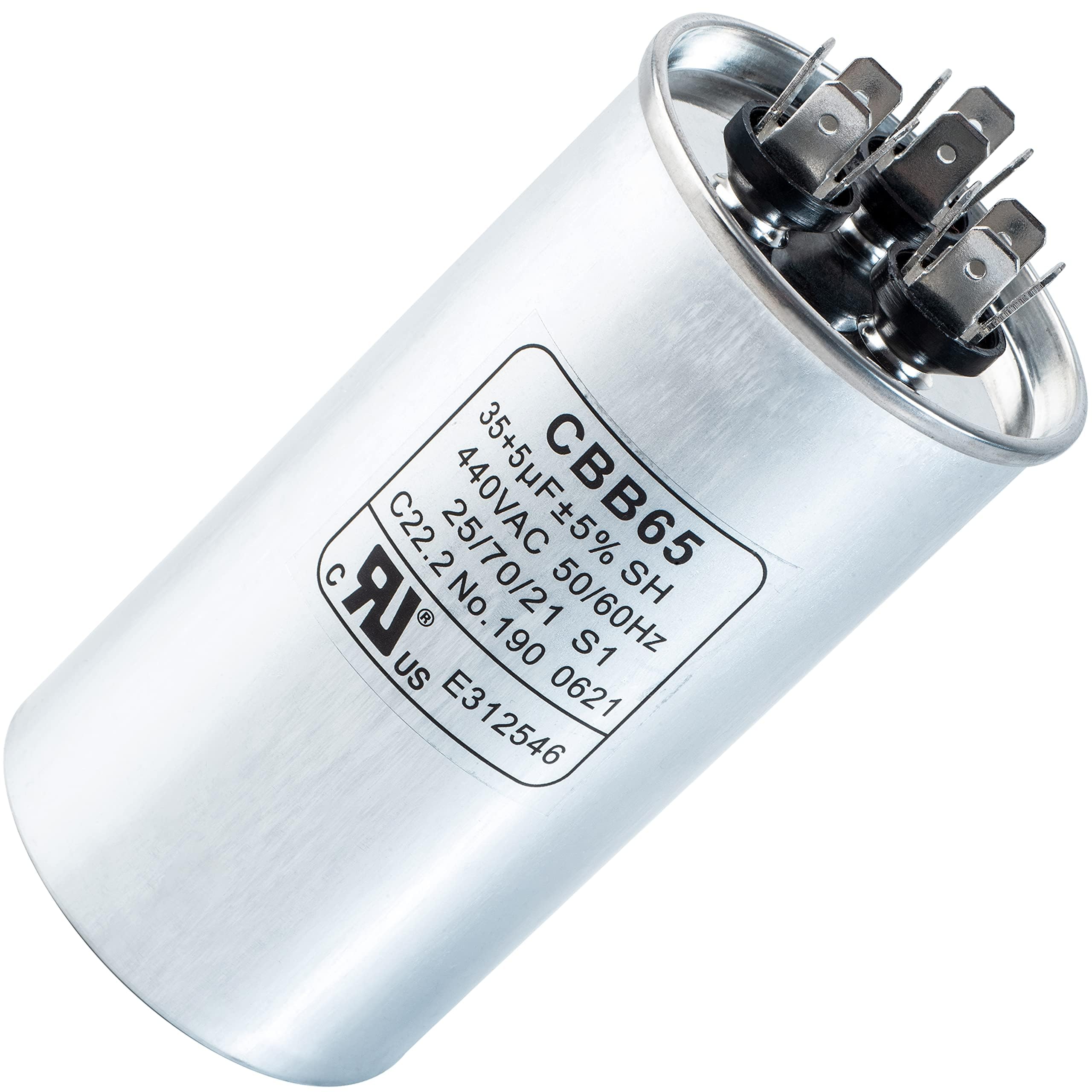 Photo 1 of [2025 Updated] BlueStars 35+5 uF 35/5 MFD 370-440VAC Dual Run Round Air Conditioner Capacitor - Fits AC Unit Fan Motor Start or Heat Pump or Condenser Straight Cool - Replaces 97F9834 Z97F9834