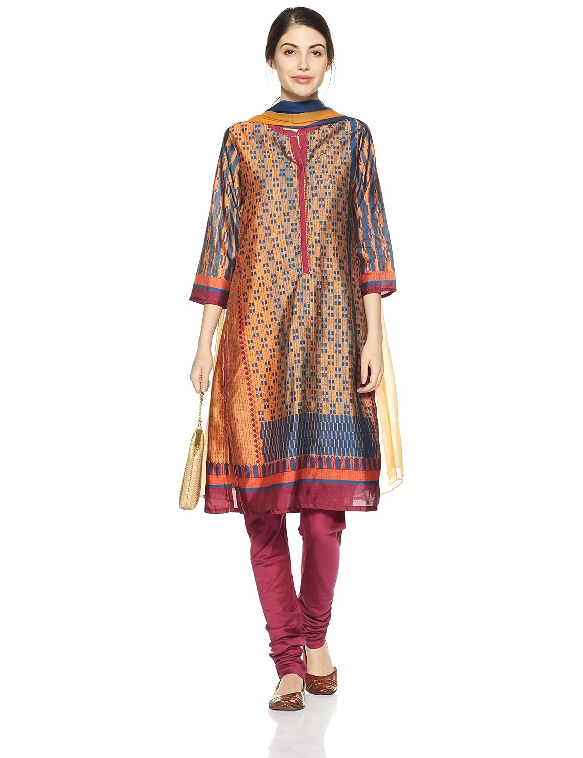 biba women's straight salwar suit
