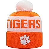 Top of the World NCAA Team Color-Gametime-Cuffed Knit Skully Beanie Hat-Clemson Tigers-One Size Fits Most