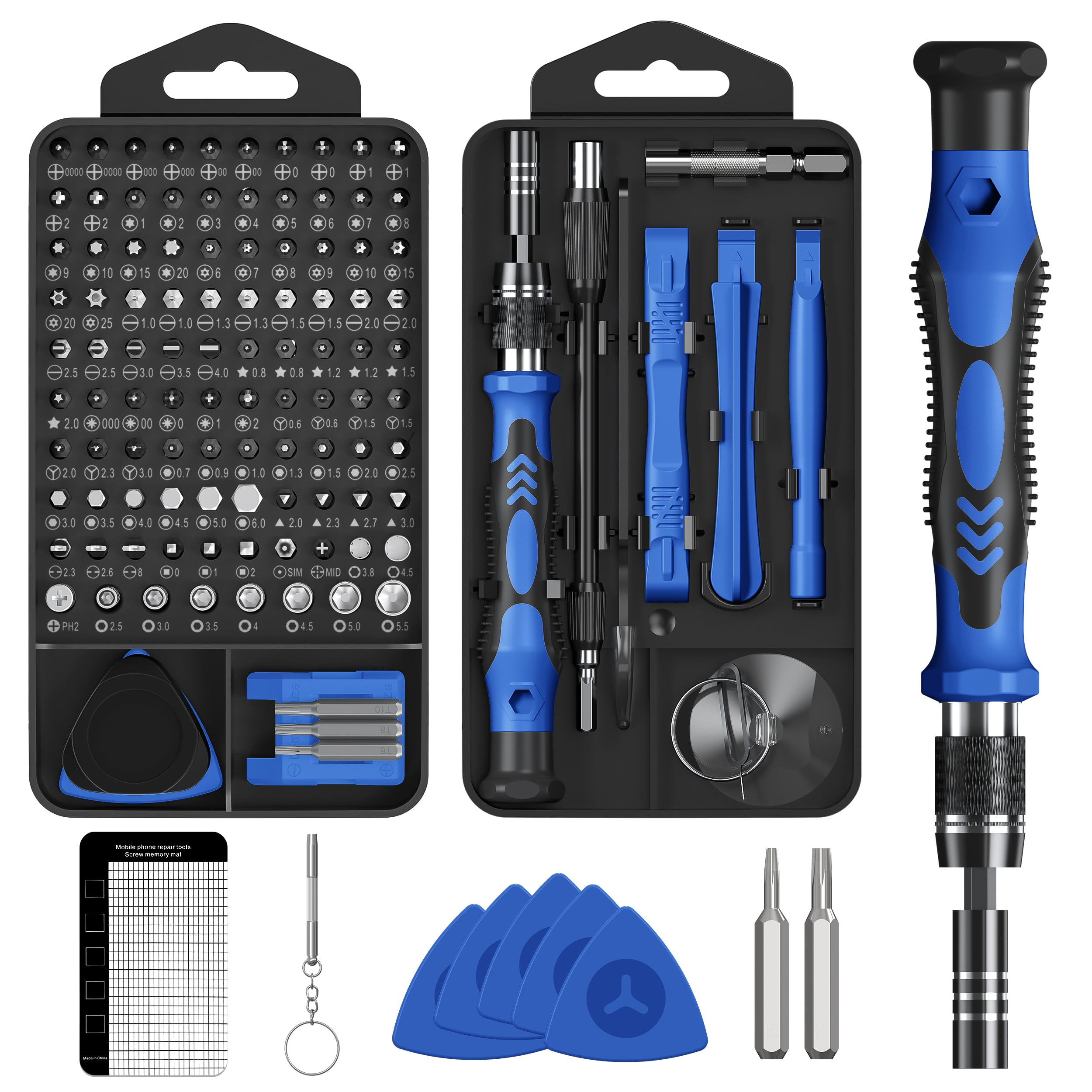 Hevanto 130 in 1 Precision Screwdriver Set, Small Screwdriver Set with Case and Anti-Slip Handle DIY Repair Tool Kit for Smartphones,Laptops,Watch,Glasses,PS4,PC Screwdriver Accessory Set