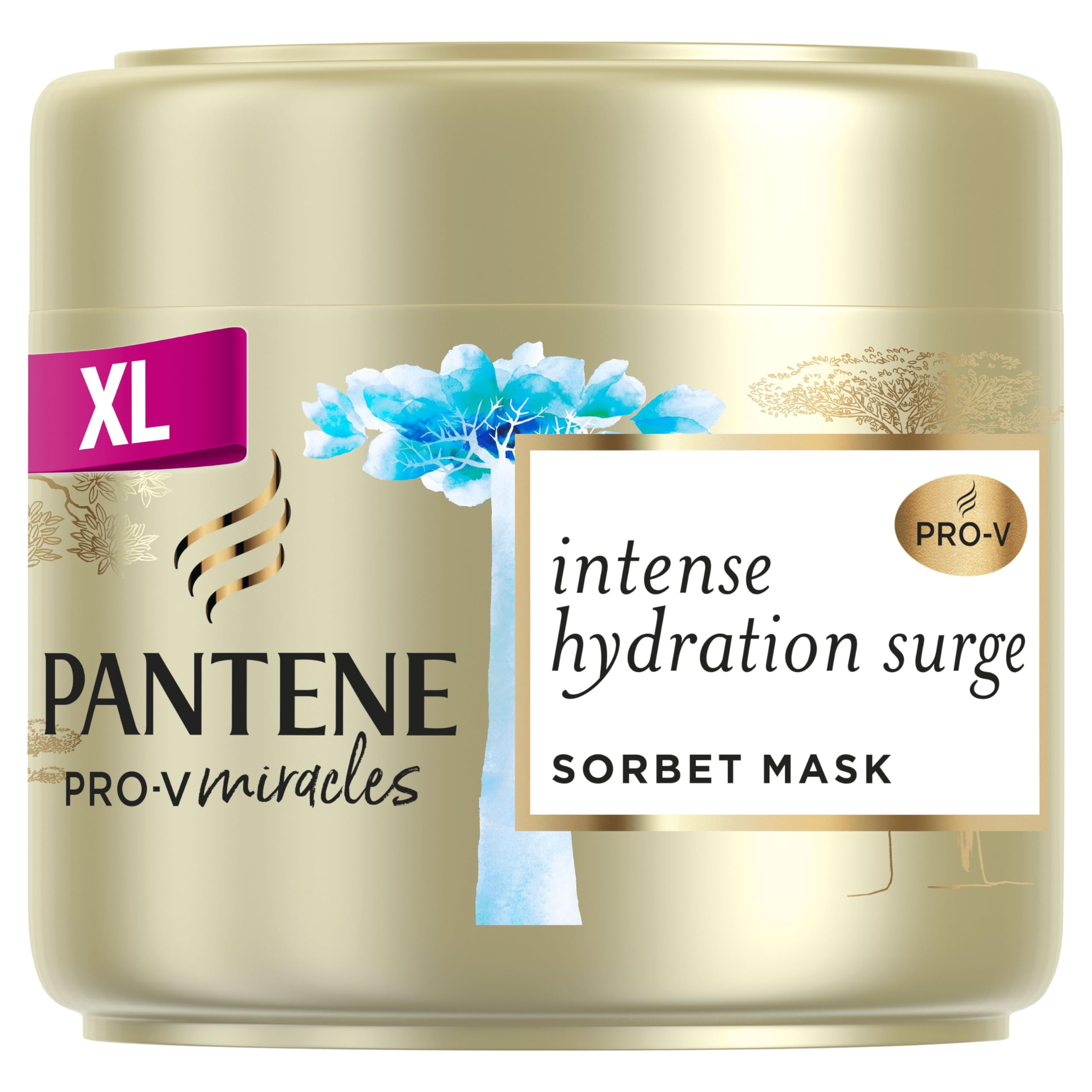 Pantene Hair Mask For Dry Hair, Intense Hydration Surge, Biotin, Baobab Essence, Deeply Quenches Hair, Moisturises Hair Strand, Reveals Glowing Hair, 300ml