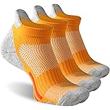 TJOY Cycling Socks for Men & Women, Breathable Low Cut Sports Tab Sock Performance Ankle Athletic Running Socks 3 Pack