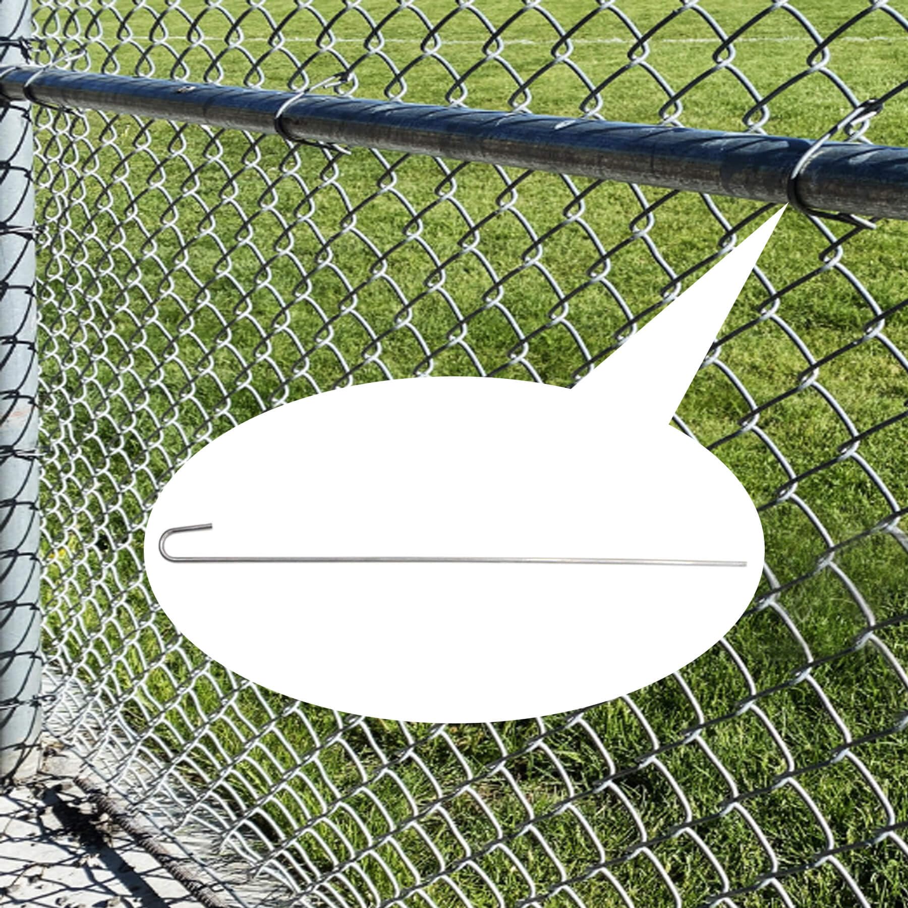 Garden Ties 50-Pack Chain Link Fence Ties - 8.27 Inch 14 Gauge Black  Aluminum Fence Repair Ties Security Fencing