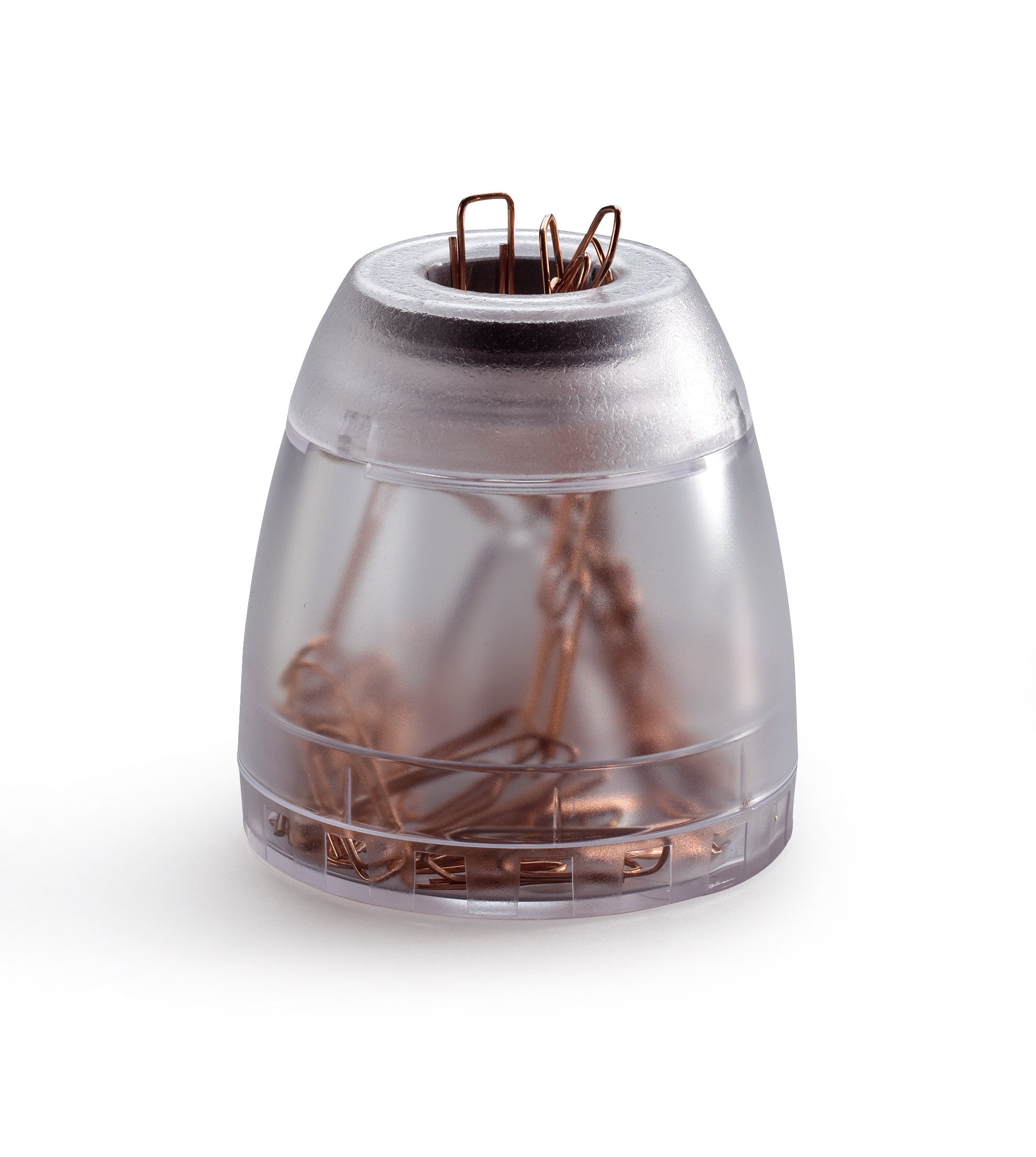 Durable Trend 1709051400 Paper Clip Box with Magnetised Rim and Paper Clips - Transparent