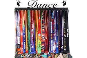 Goutoports Dance Medal Holder Display-Dance and Gymnastics Athletic Competition Medal Rack Display Wall Mounted-Over 60 Medals Easy to Install.
