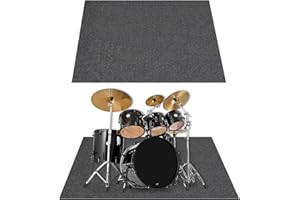 CIEOVO Drum Mat with Non-Slip Grip Bottom 47.24 * 70.86 in Drum Rug Soundproof Floor Mat for Electrical Drum Accessories Outdoor Play Mat Playhouse Activity Pad Refrigerator Washing Machine